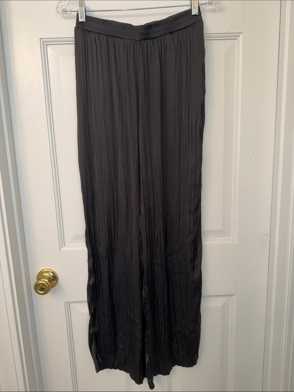 Elie Tahari Black Wide-Leg Pleated Pants